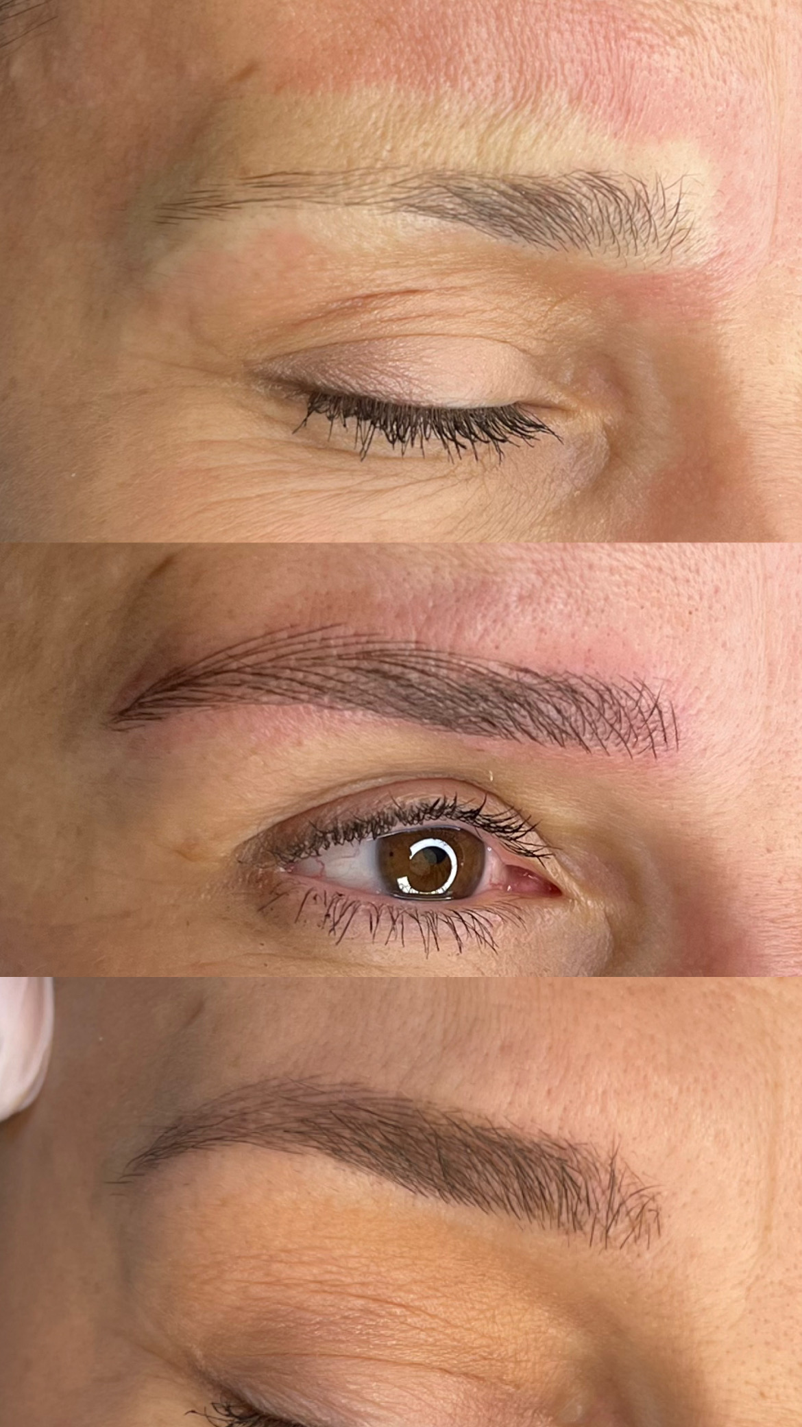 Permanent makeup bryn microblading hårstrå aarhus hairstrokes